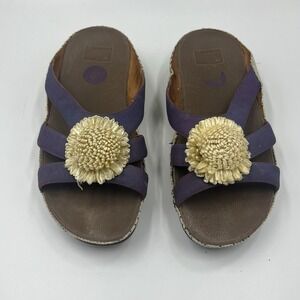 "FITFLOPS" Purple Pink Thong Sandals Slip on Floral Flower Women's Sz 8